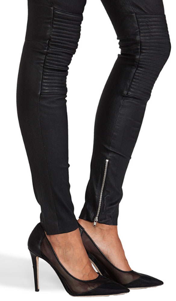 BLK DNM Women/'s Leather Pants 1 $995 NWT