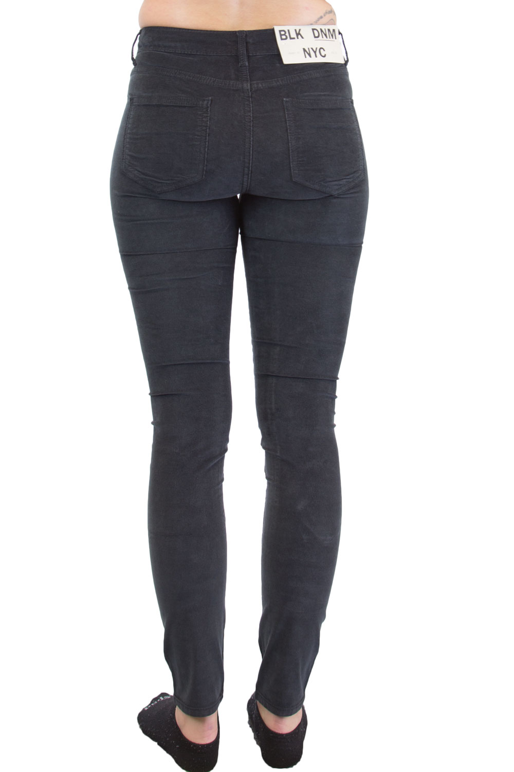 BLK DNM Women's Washed Black Corduroy Jeans WJ990201 215