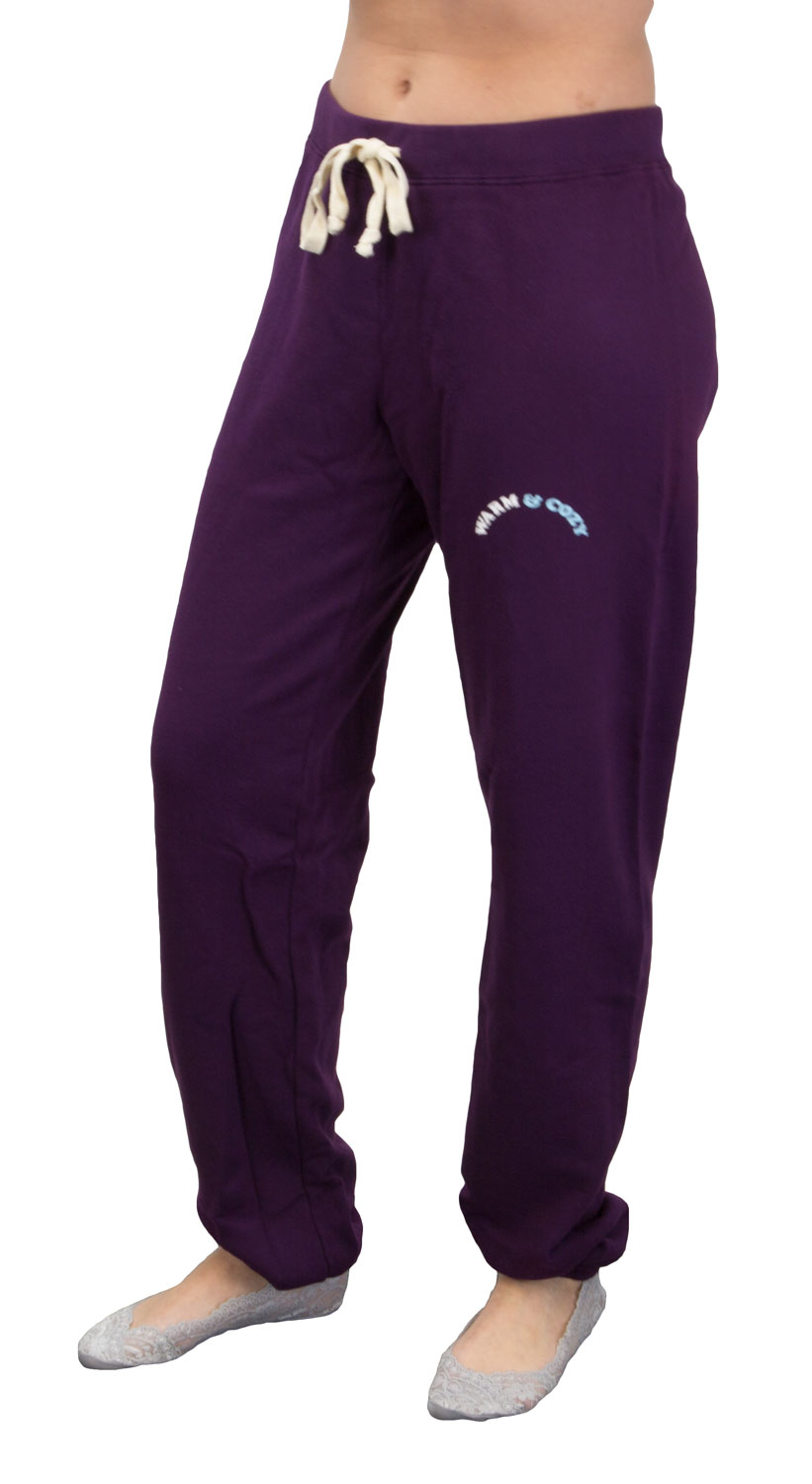 WARM X BANDIER Women's Purple Drawstring Sweatpants Large $175 NWT | eBay