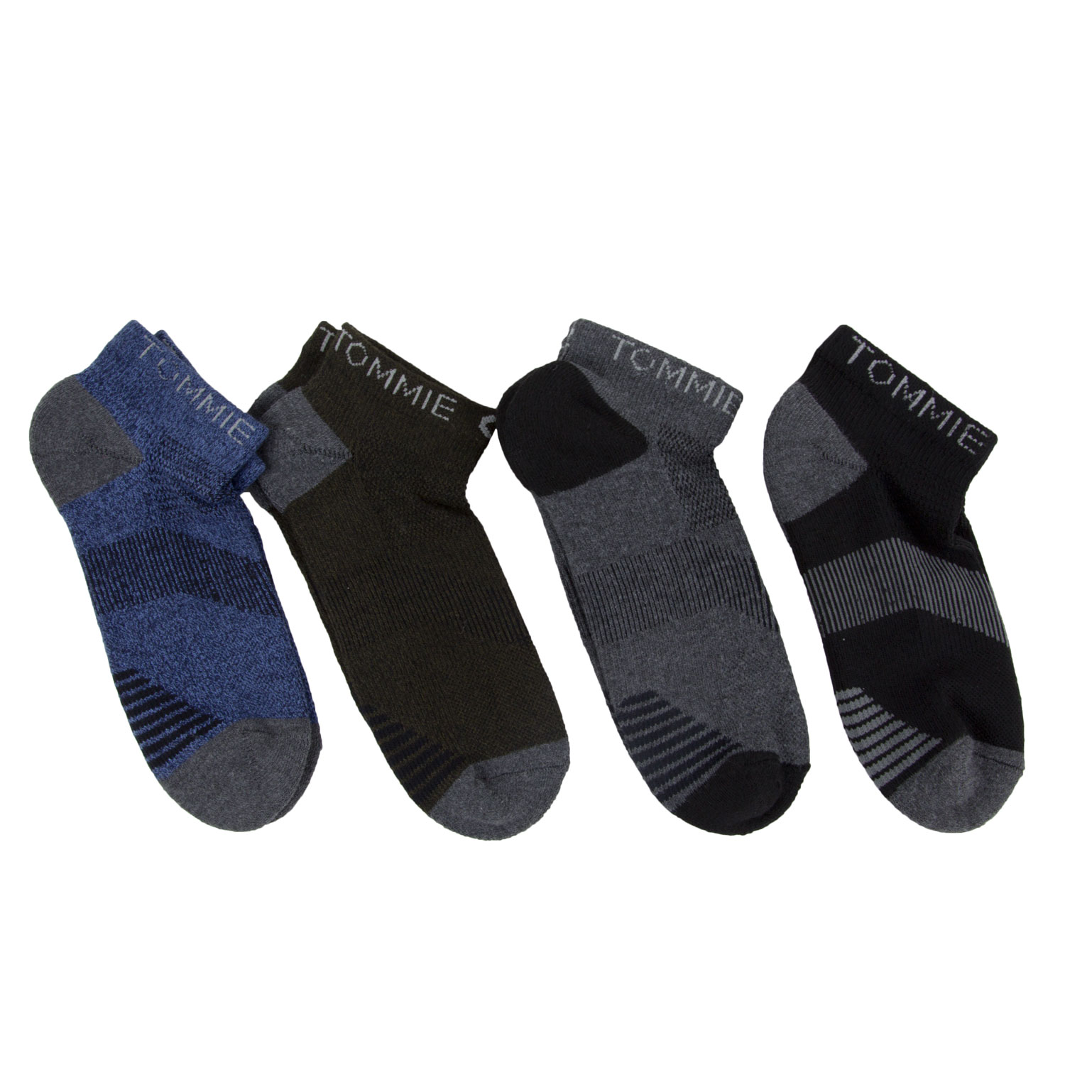 Tommie Copper Mens 4 Pair Bluegrey Compression Ankle Socks Ebay 9746