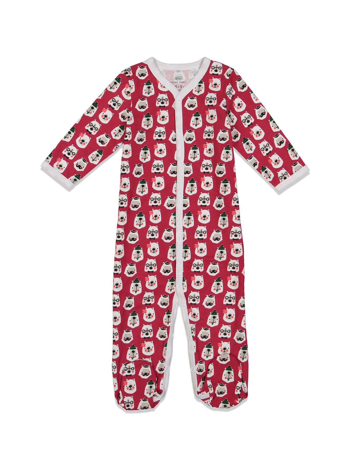 ROBERTA ROLLER RABBIT Infant Red Bearry Holidays Footie ...
