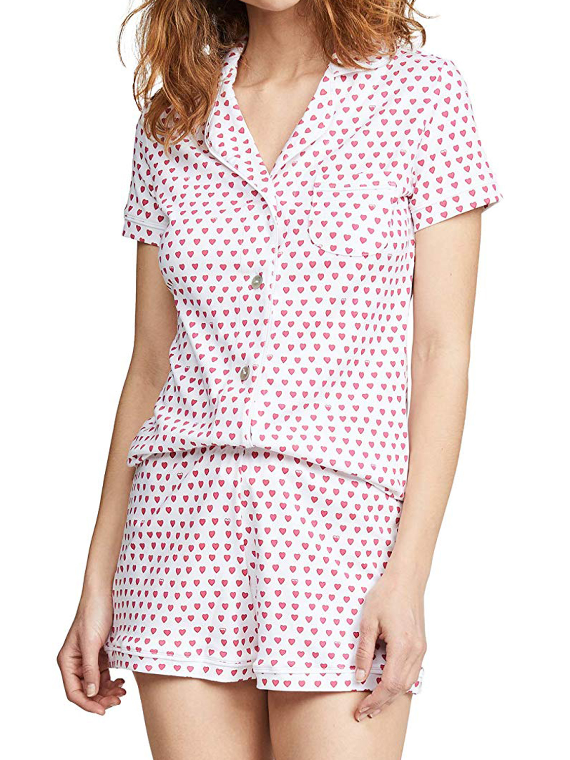 ROBERTA ROLLER RABBIT Women's Jersey Hearts Polo Pajamas $95 NEW | eBay