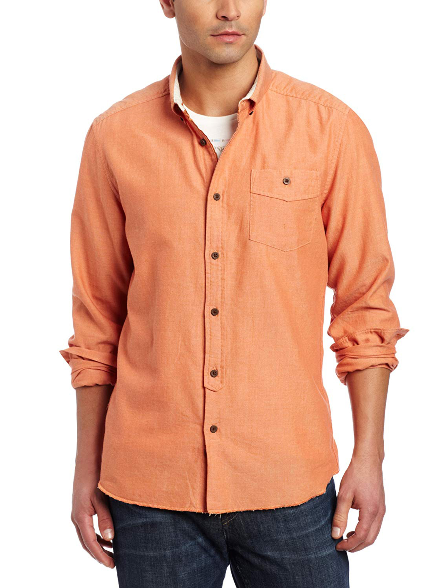 orange rust shirt